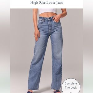 High rise loose jeans